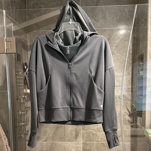Northstrom Muted Green Apana Full Zip Hoodie Jacket Thumb Holes Size M (8-10)